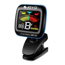 JOYO JMT-03 Accordatore per chitarra portatile Clip-on Metronomo Supporta MIC e CLIP Modalità di sintonizzazione 2-in-1 Rotazione di 360 gradi per chitarra Violino Ukulele (nero)