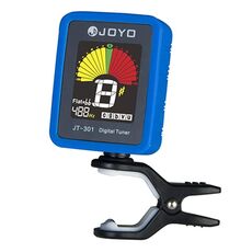 JOYO JT-301 Clip-on elettrico sintonizzatore digitale universale portatile con copertura del gel di silice per chitarra cromatica Bass Ukulele Violino (blu)