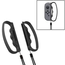 Impugnatura per gamepad con impugnatura da boxe piccola iPlay con cinturino per Joy-Con Switch (nero)