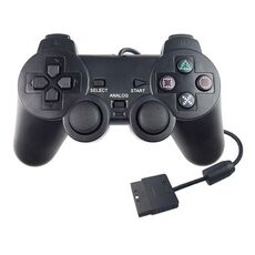 Maniglia di controllo del gioco cablata con doppio joypad a vibrazione per PS2