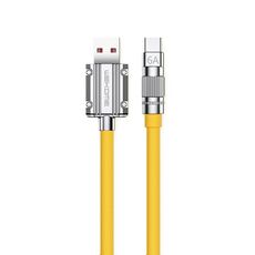 WK WDC-186 Qjie Series 6A USB a USB-C/Type-C Cavo dati di ricarica ultra veloce, lunghezza: 1 m (giallo)