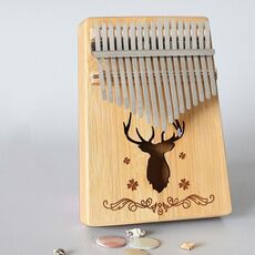 17-tono Kalimba Portatile Thumb Piano, Stile: Cervi Bamboo-Classic