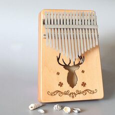 17-tono Kalimba Portatile Thumb Piano, Stile: cervo abete rosso-classico