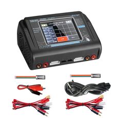 HTRC T240 Touch Balance Model Caricabatteria al litio per aereo Caricabatteria per auto giocattolo B6 con telecomando, spina europea