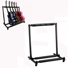 Espositore pieghevole per chitarra in metallo lungo, specifica: tre rack