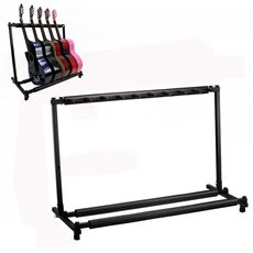 Espositore pieghevole per chitarra in metallo lungo, specifica: nove rack