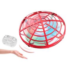 Luci colorate 5 Induzione Quadcopter UFO Mini Drone, Colore: remoto rosso
