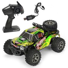 MGRC Telecomando di ricarica per auto 2.4G Telecomando wireless per auto da arrampicata fuoristrada a quattro vie 1:18 Modello di auto (verde)