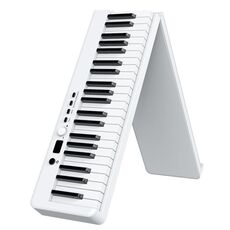 Tastiera per piano elettronica portatile a 88 tasti a 88 key per principianti Practice Piano, USB (White)
