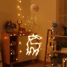 Decorazione natalizia LED Sucker Atmosfera festiva Lampada a sospensione (piccolo cervo)