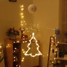 Decorazione natalizia LED Sucker Atmosfera festiva Lampada a sospensione (alberi)