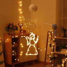 Decorazione natalizia LED Sucker Atmosfera festiva Lampada a sospensione (Angeli)