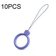 Ciondolo anticaduta per bottiglia d'acqua con cordino per telefono cellulare con anello in silicone da 10 pezzi (viola di chiodi di garofano)