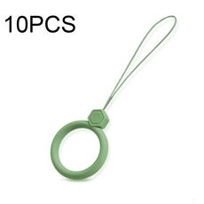Ciondolo anticaduta per bottiglia d'acqua con cordino in silicone da 10 pezzi (verde Matcha)