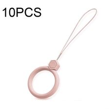Ciondolo anticaduta per bottiglia d'acqua con cordino in silicone da 10 pezzi (rosa sabbia)