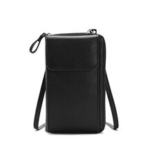 Borsa a tracolla con tracolla a tracolla da donna Borsa multifunzionale per cellulare (nera)