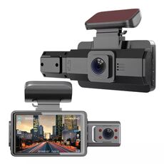 Registratore di guida per auto con visione notturna a infrarossi HD con doppia fotocamera anteriore e interna F9