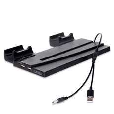 Supporto di ricarica multi-funcinico con luce a LED per PS5
