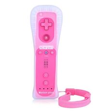 2 in 1 maniglia destra con acceleratore integrato per Nintendo Wii / Wiiu host (rosa)