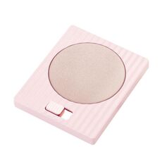 Sottobicchiere per termos riscaldante con tappetino per tazza a temperatura costante USB per uso domestico, stile: senza adattatore (rosa romantico)
