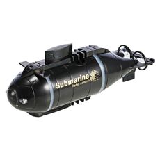 Mini sottomarino elettrico a sei vie per bambini 2.4G Modello Ragazzo che gioca in acqua Sottomarino nucleare con telecomando (nero)