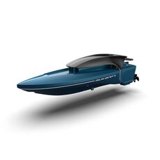 Mini motoscafo elettrico wireless per bambini Modello di barca Simulazione di barca giocattolo telecomandata (blu)