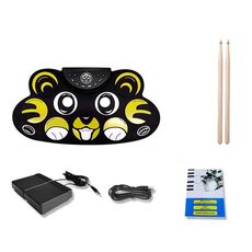 Bambini a mano rotolare elettronico drum dtx gioco tamburo portatile (G601 Tiger)