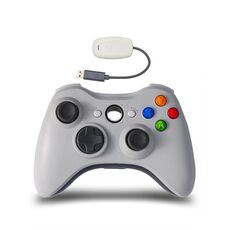Controller di gioco wireless 2.4G per Xbox 360 (bianco)
