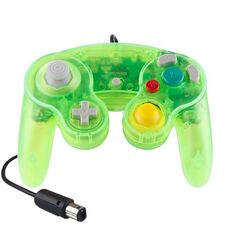 Controller di gioco del regolatore a vibrazione a punto singolo 5 PCS per Nintendo NGC (Water Green)