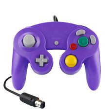 2 PCS Controller vibrante a vibrazione singolo PCS Controller di gioco cablato per Nintendo NGC / Wii, Colore del prodotto: Purple
