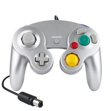 2 PCS Controller vibrante a vibrazione singolo PCS Controller cablato per Nintendo NGC / Wii, Colore del prodotto: Argento