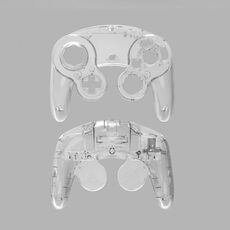 2 PCS Game Punto singolo Maniglia Shell Shell Sostituzione Shell Handle Parti di riparazione per Nintendo NGC (trasparente)