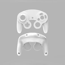 2 PCS Game Punto singolo Maniglia Shell Sostituzione Sostituzione Maniglia Parti di riparazione per Nintendo NGC (bianco)