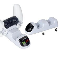 DOBE TP5-0506 Maniglia wireless Carica a doppio sedile con indicatore di ricarica a LED per PS5