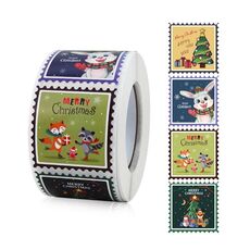 Adesivo natalizio Adesivo decorativo per sigillo di imballaggio per carte regalo, dimensioni: 38x38 mm(K-211-R1)
