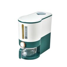 Bidone per la conservazione del riso fresco a prova di umidità sigillato a prova di insetto con un pulsante, dimensioni: 5 kg (verde)