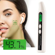 HS-018 Display LCD Analizzatore di pelle Tester di umidità della pelle Misuratore di olio per la pelle (bianco)