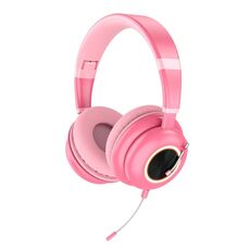 Auricolare wireless pieghevole KE-29 con microfono (rosa)