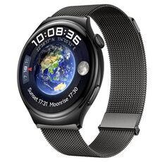 Per Huawei Watch 4/4 Pro Milan cinturino con doppia maglia magnetica in acciaio (grigio)