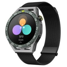 Per Huawei Watch GT3 SE Milan cinturino doppio in acciaio magnetico (nero)