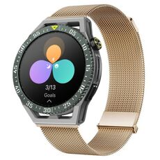 Per Huawei Watch GT3 SE Milan cinturino doppio acciaio magnetico in maglia (oro rosa)