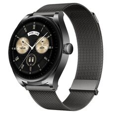 Per Huawei Watch Buds Milan doppio cinturino magnetico in maglia di acciaio (grigio)