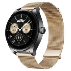 Per Huawei Watch Buds Milan doppio cinturino magnetico in maglia di acciaio (oro rosa)