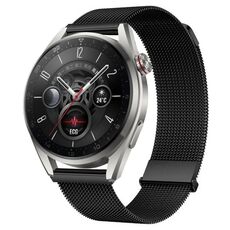 Per Huawei Watch3 Pro New Milan doppio cinturino magnetico in maglia di acciaio (nero)