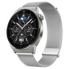 Cinturino Milano con doppia maglia magnetica in acciaio per Huawei Watch GT3 Pro 46mm Argento SYA002330305A 6922699005834