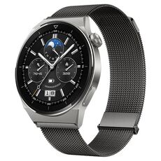Per Huawei Watch GT3 Pro 46mm cinturino Milano con doppia maglia magnetica in acciaio (grigio)