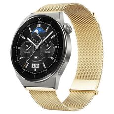 Per Huawei Watch GT3 Pro 46mm cinturino Milano con doppia maglia magnetica in acciaio (oro)