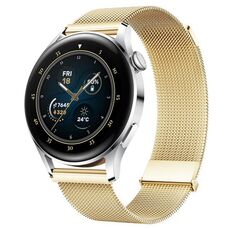 Per Huawei Watch 3 / Watch 3 Pro Milan cinturino con doppia maglia magnetica in acciaio (oro)