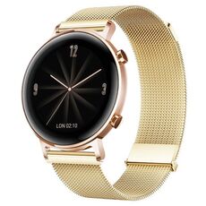 Per Huawei Watch GT 2e / GT 42mm/46mm cinturino Milano con doppia maglia magnetica in acciaio (oro)