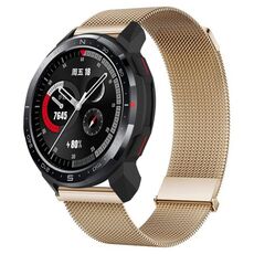 For Honor Watch GS Pro Milan cinturino doppio in acciaio magnetico (oro rosa)